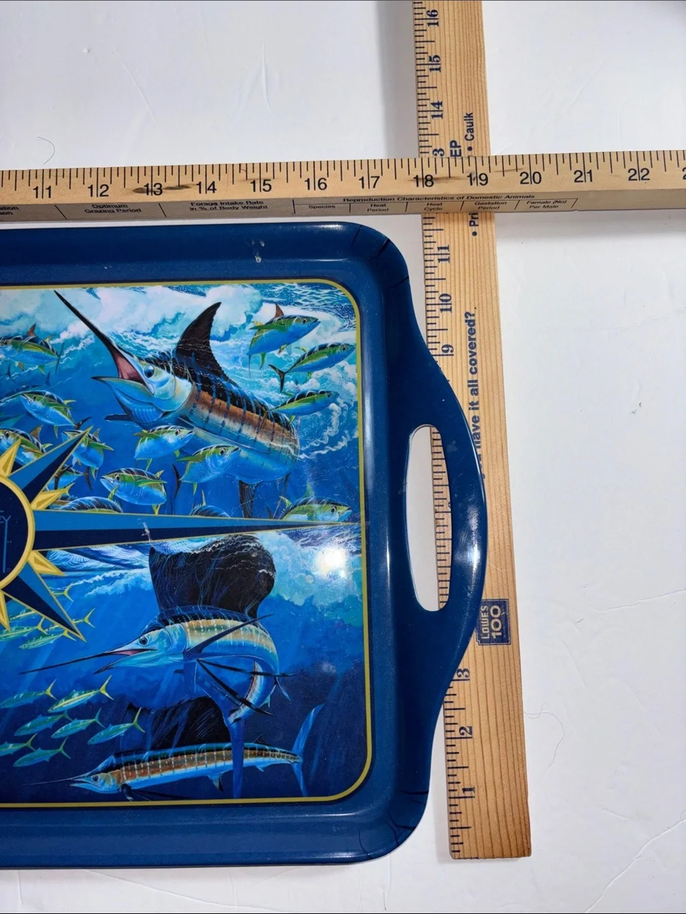 Guy Harvey Nautical Marlin Serving Tray in Deep Blue